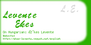 levente ekes business card